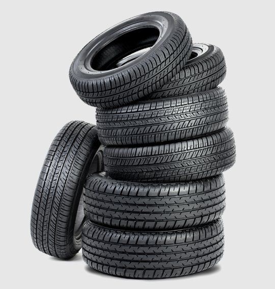 stacked tyres