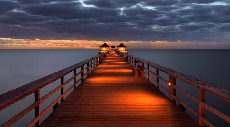 Sunset Over Pier — St. Augustine, FL — Smith Electrical Inc.