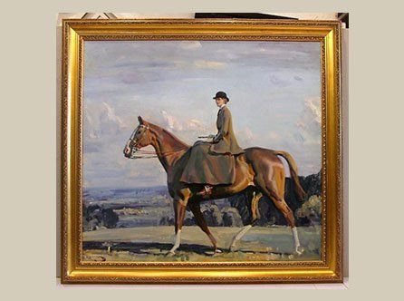 Horse and Jockey oil painting in gilt frame Oil Painting golden wooden frames