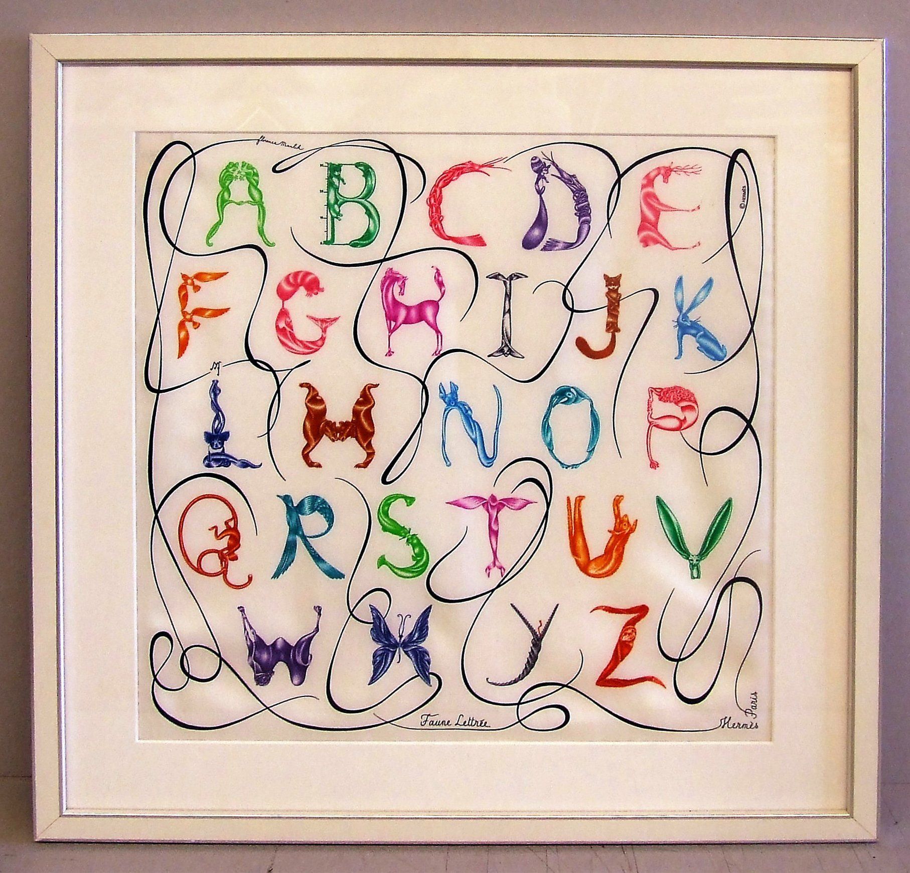 A canvas of alphabets