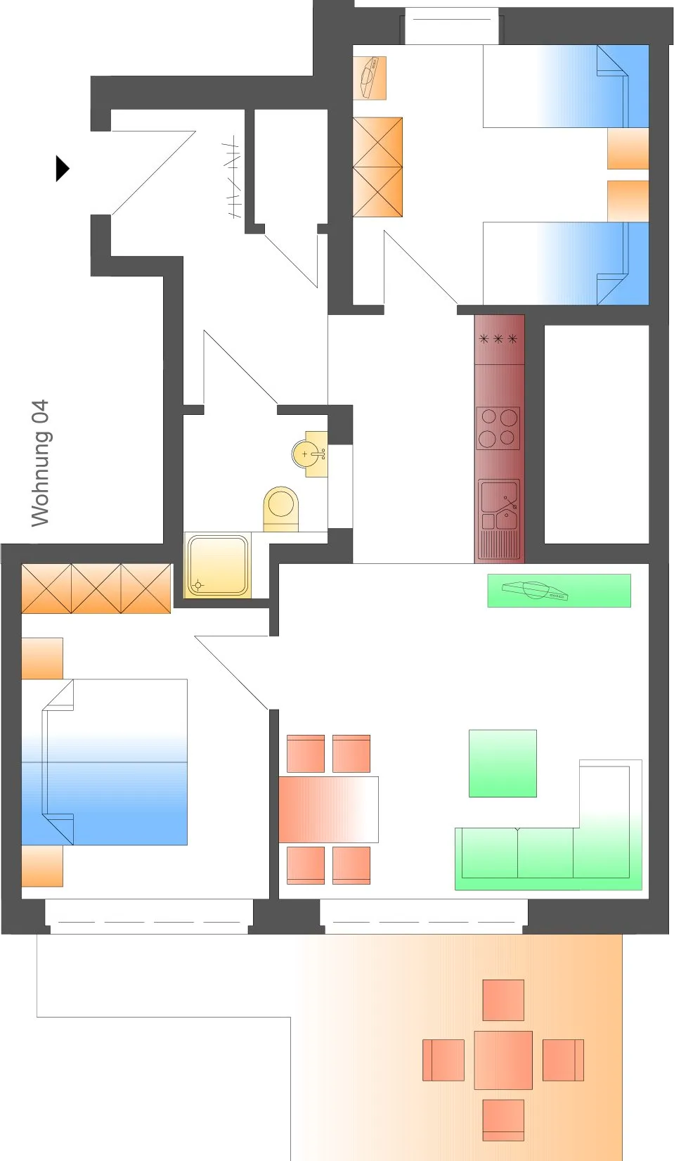 Grundriss Wohnung 4 - Urlaub im Ostseebad Zinnowitz auf Usedom direkt an der Ostsee in der Ferienwohnung 4 - Villa Marin Usedom Grundriss Wohnung 4 - Urlaub im Ostseebad Zinnowitz auf Usedom direkt an der Ostsee in der Ferienwohnung 4 - Villa Marin Usedom