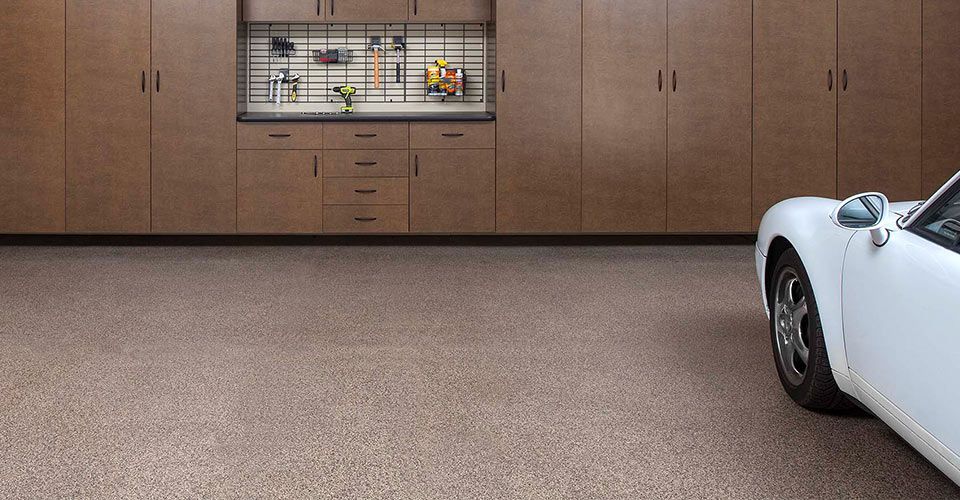 Decorative Chip Epoxy Garage Flooring