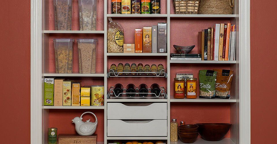Kitchen Pantry with White Finish