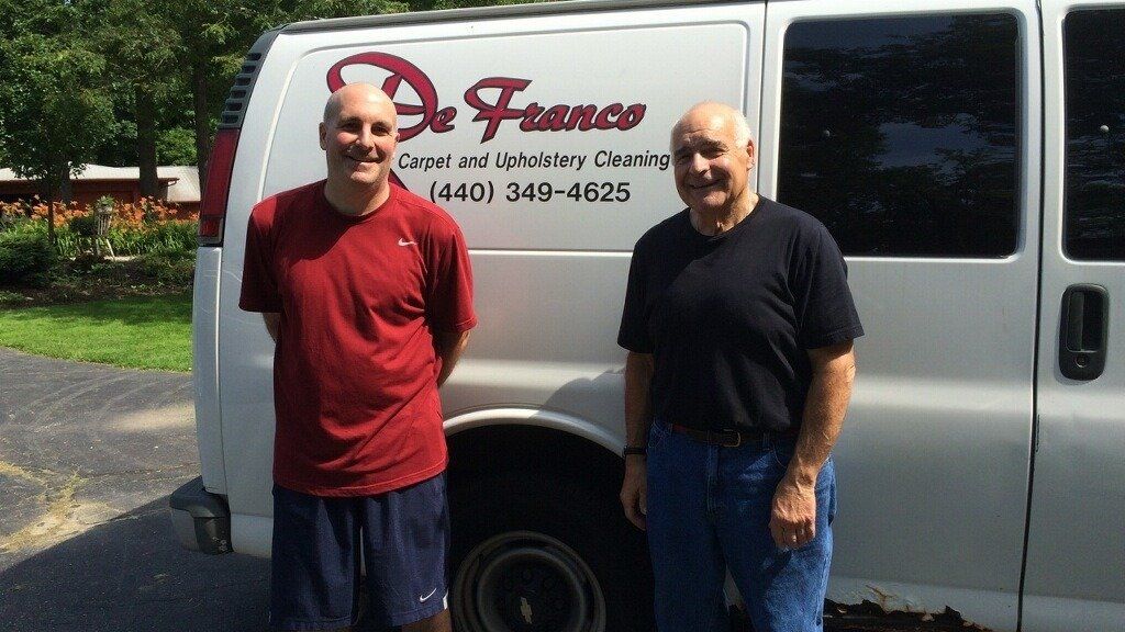 Tony and Joe DeFranco of DeFranco Carpet and Upholstery Cleaning in Solon, OH