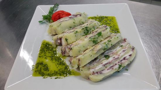 Specialità gastronomica con polpo e patate