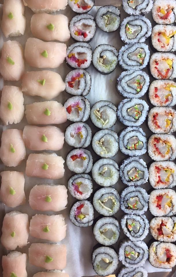 Sushi realizzato con pesce fresco