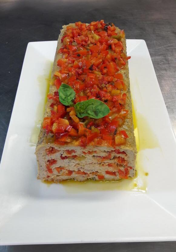 Sformato con pomodorini a base di pesce