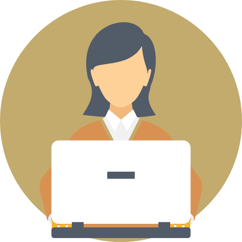 Person using a laptop