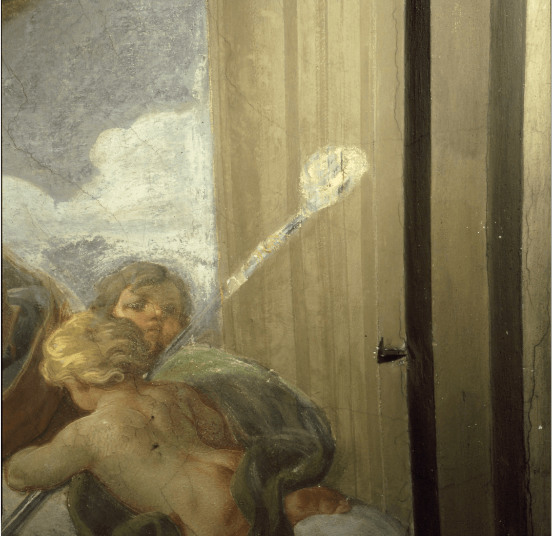 affresco di Corrado Giaquinto prima del restauro