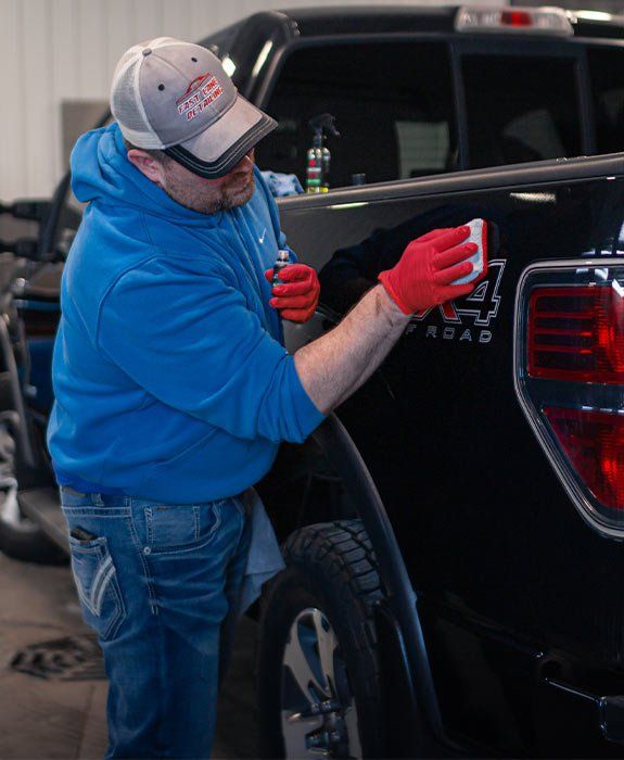 Mike Coating an FX4 Ford Truck at Fast Lane Detailing