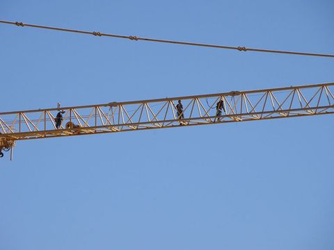 Men in Tower Crane | Fort Smith, AR | Holmes Erection Inc. Men in Tower Crane | Fort Smith, AR | Holmes Erection Inc.