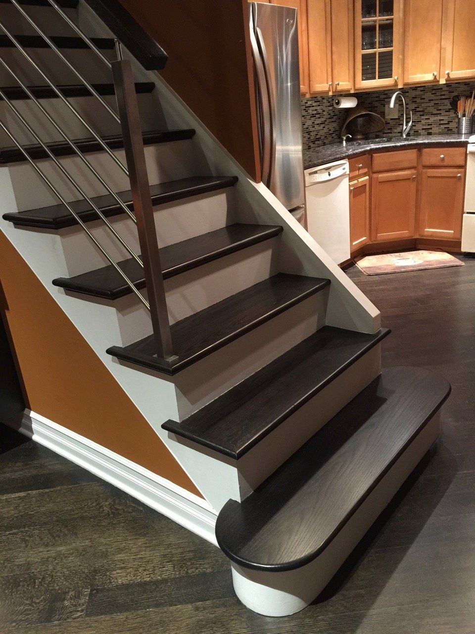 Wood Steps — Black Stair Steps in Levittown, NY