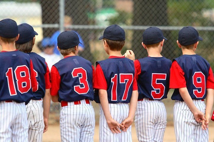 Little League players in uniform