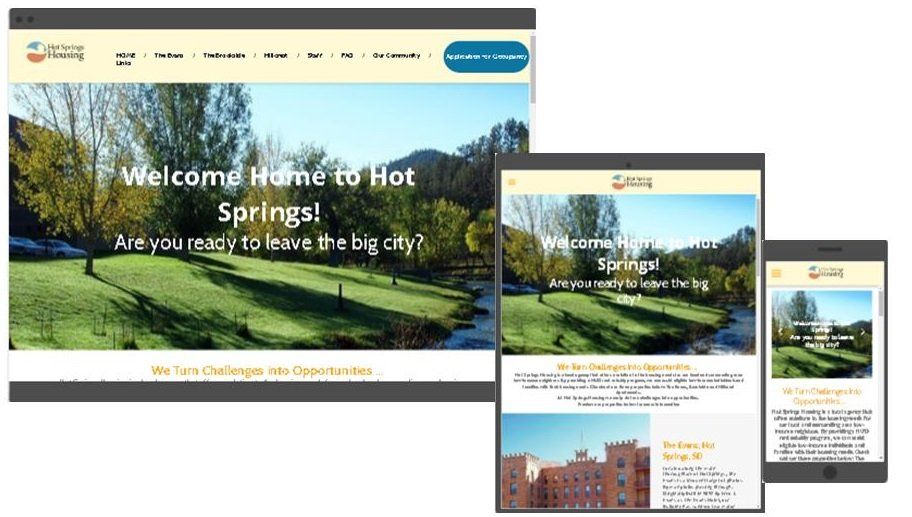Hot Springs Housing image of website