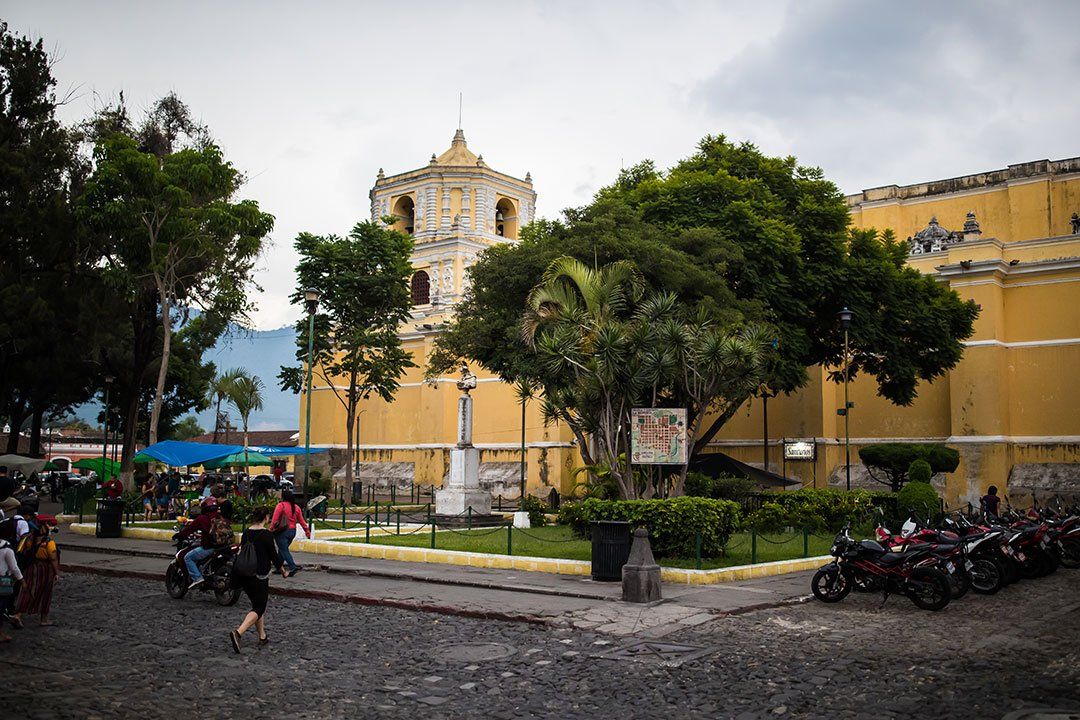 Busy Town Square