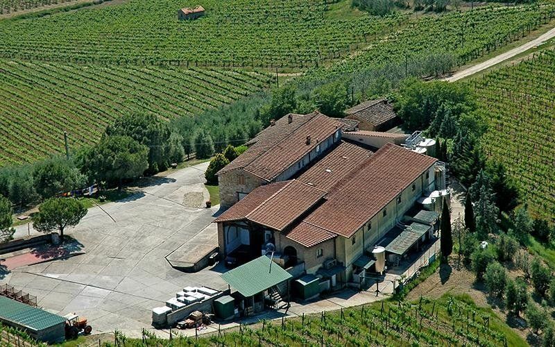 View from above of farm