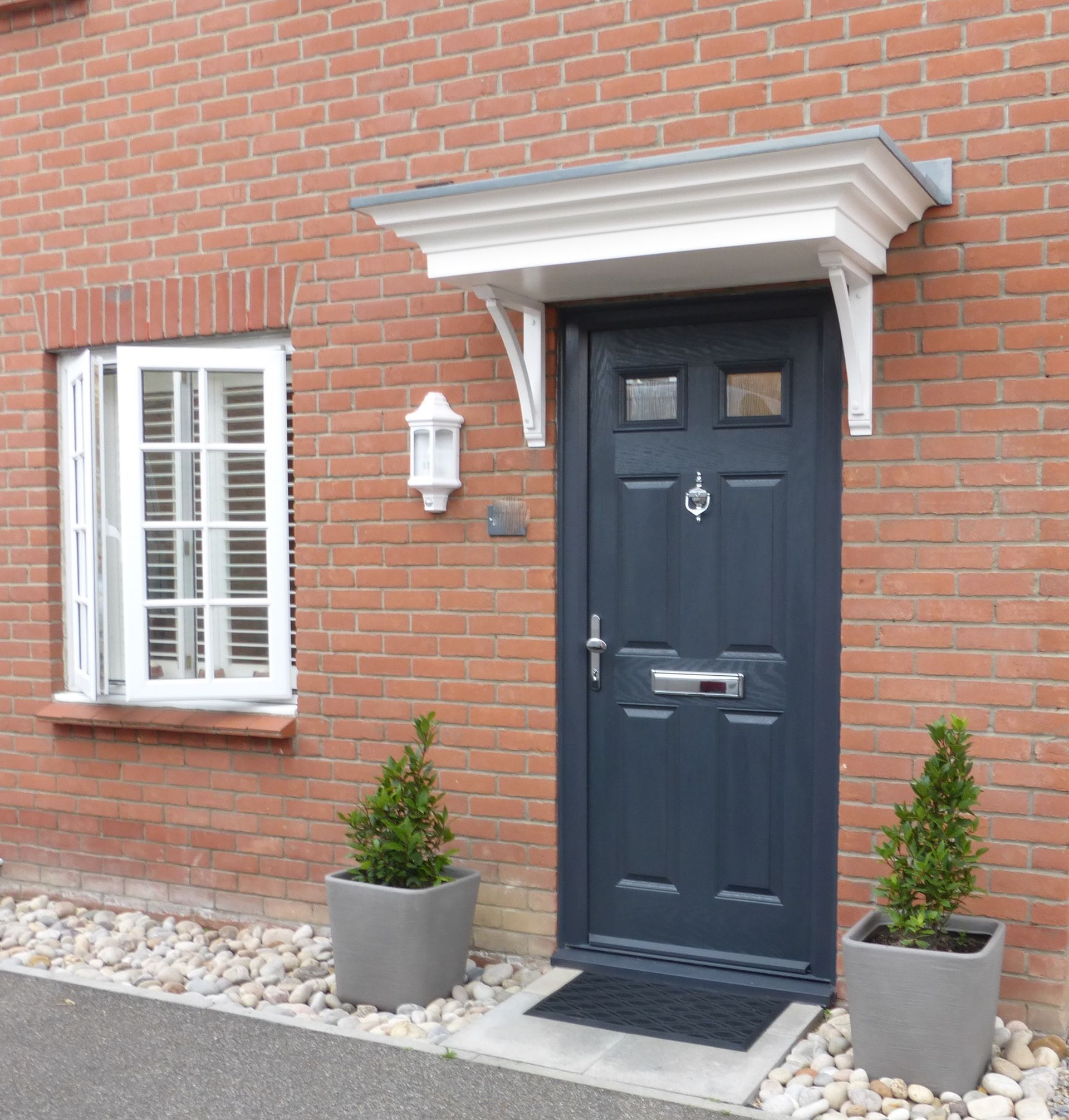 Grey front door