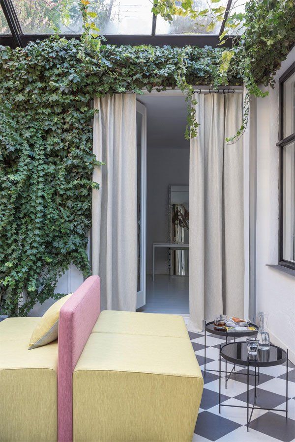 grey curtains
