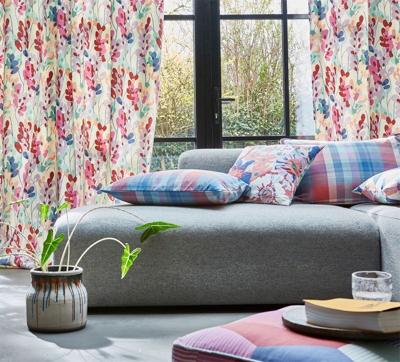 floral curtains