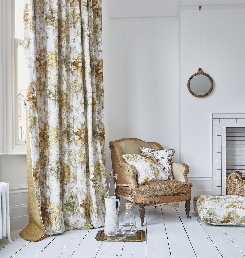 chair and curtains
