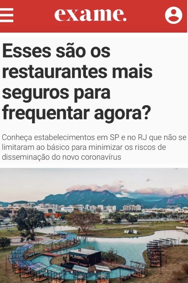 A screenshot of a website that says esses sao os restaurantes mais seguros para frequentar agora ?
