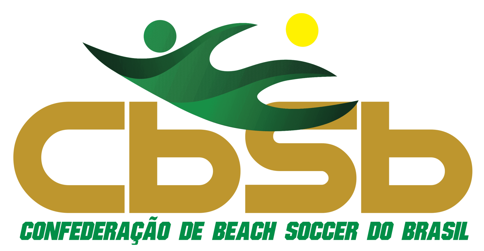 O logotipo da confederação de futebol de praia do brasil
