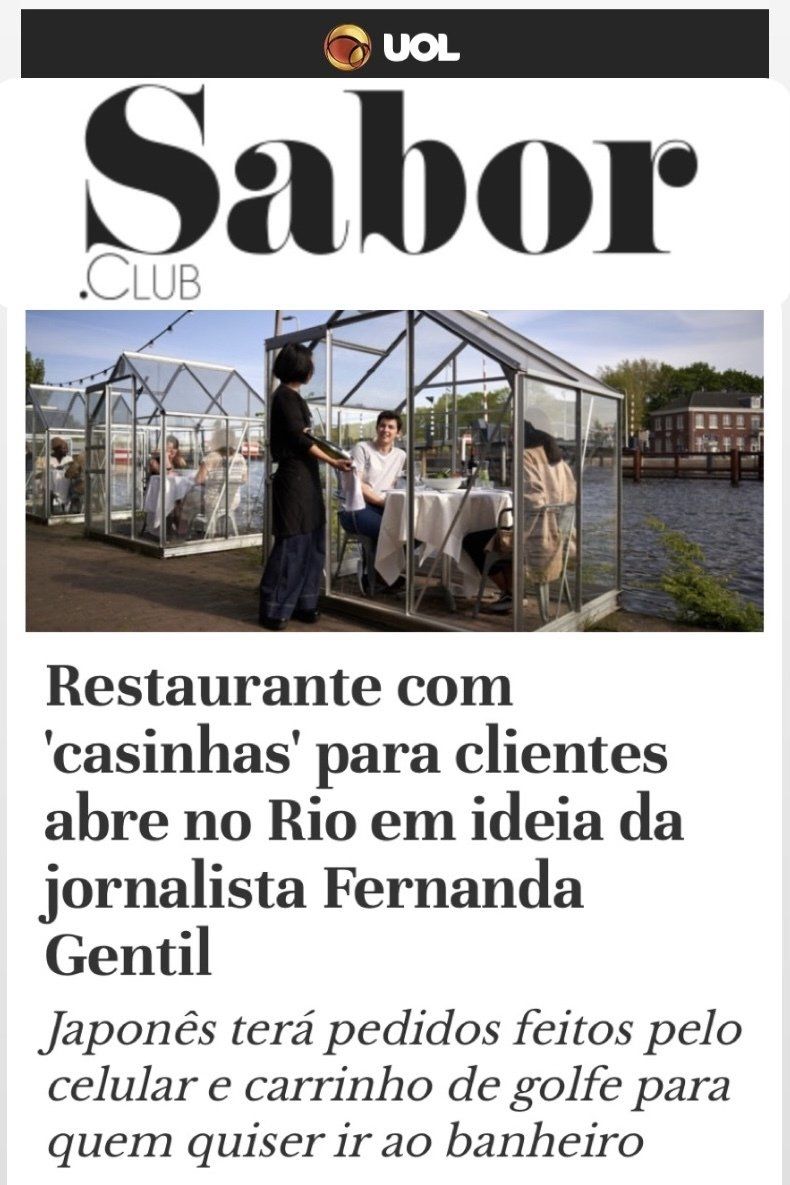 Um artigo de jornal sobre um restaurante chamado sabor club