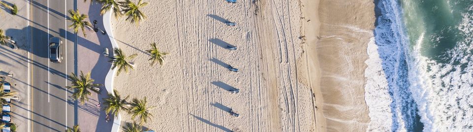 Aerial view of Miami Beach