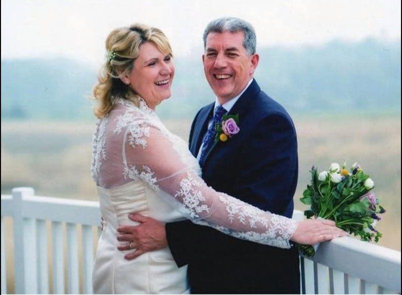 a newly wed couple