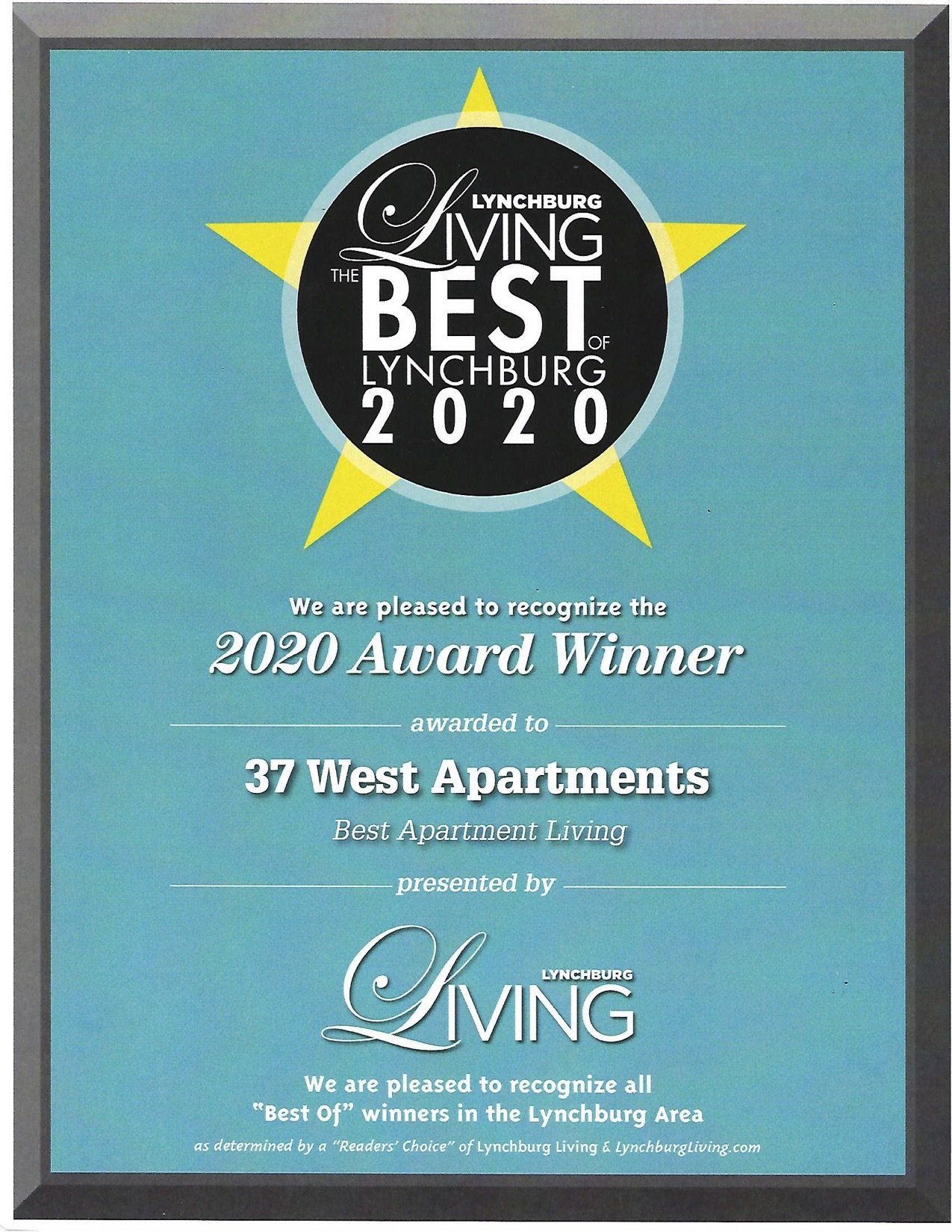 Lynchburg Living Best of 2020 - 37 West Apartments