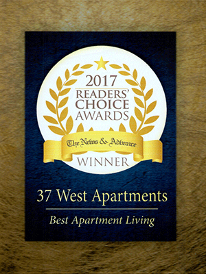 Readers Choice Awards Winner  2017- 37 West Apartments