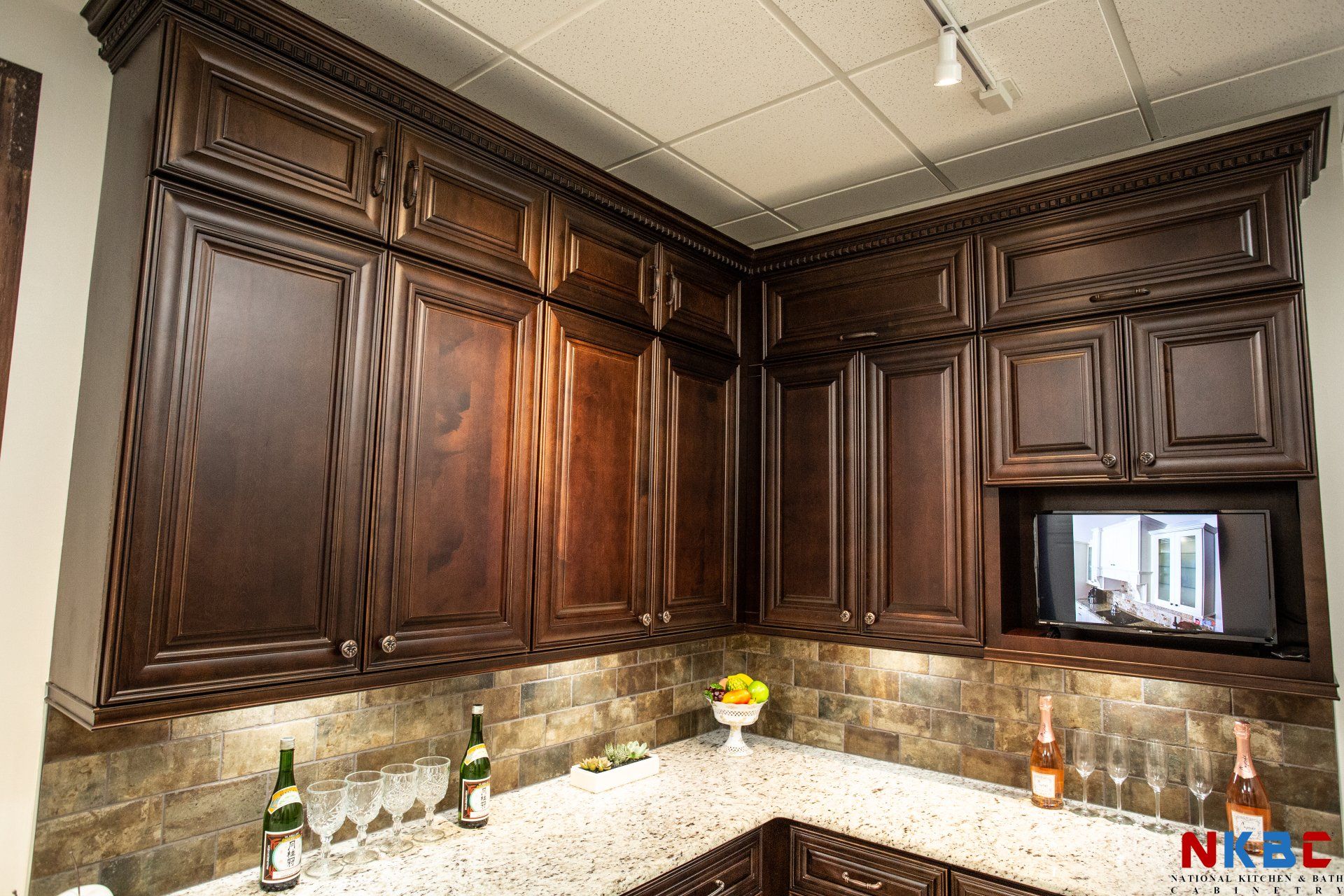 Dark Wood Kitchen Cabinets