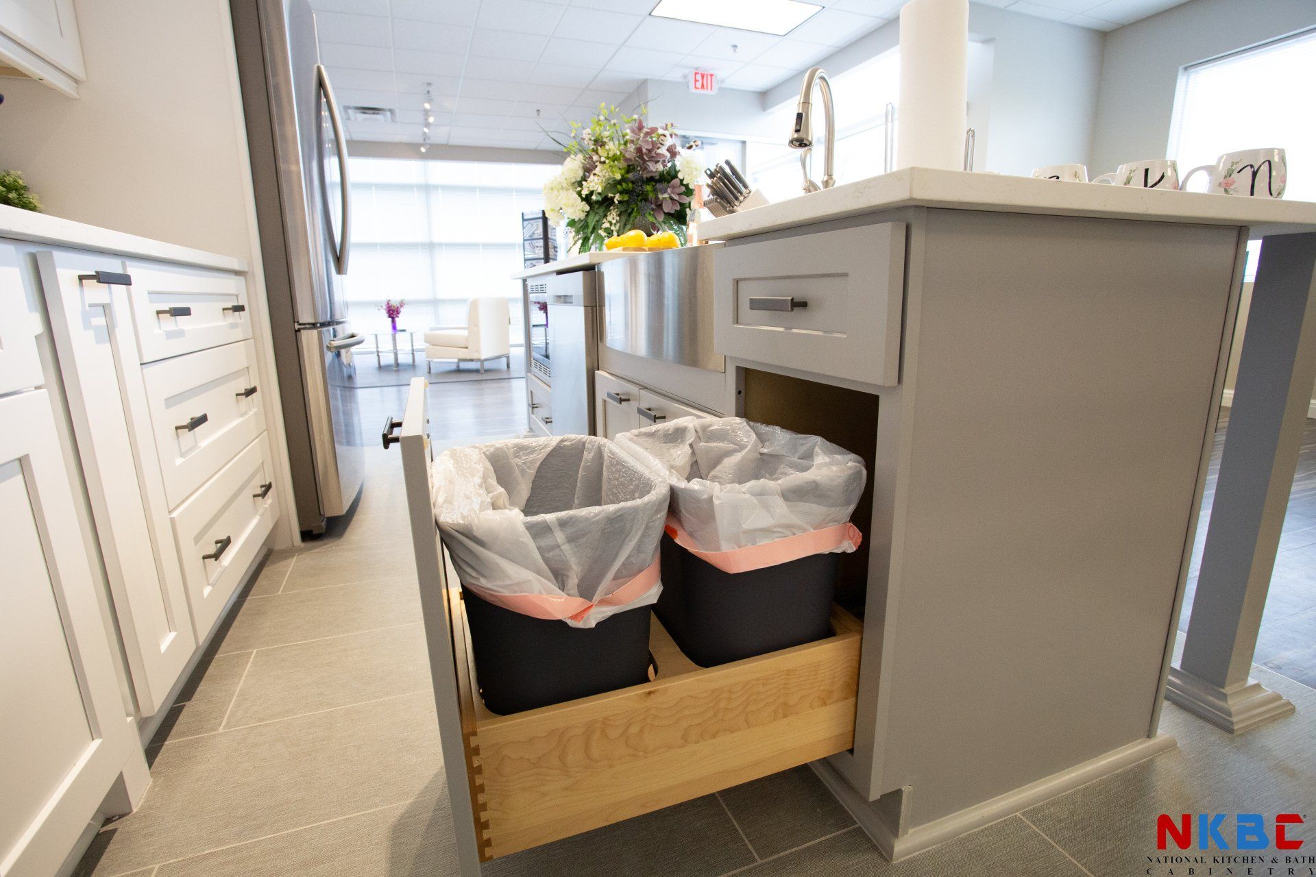Cabinets with Pull Outs for Garbage