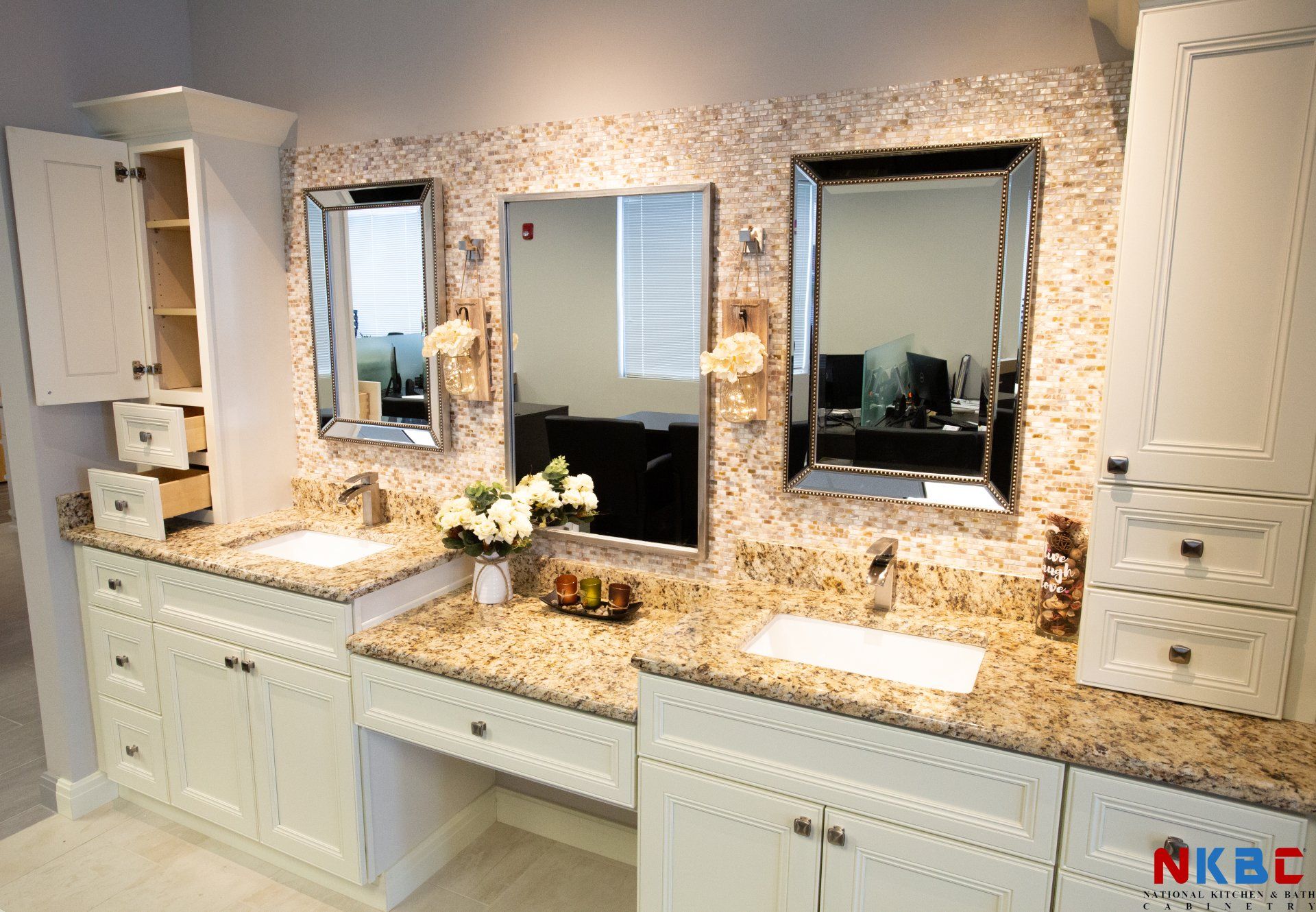 Bathroom Cabinets Opened & Closed