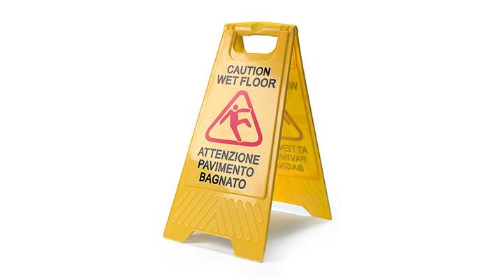 cartello pavimento bagnato