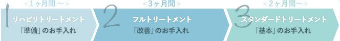 3つのお手入れコース