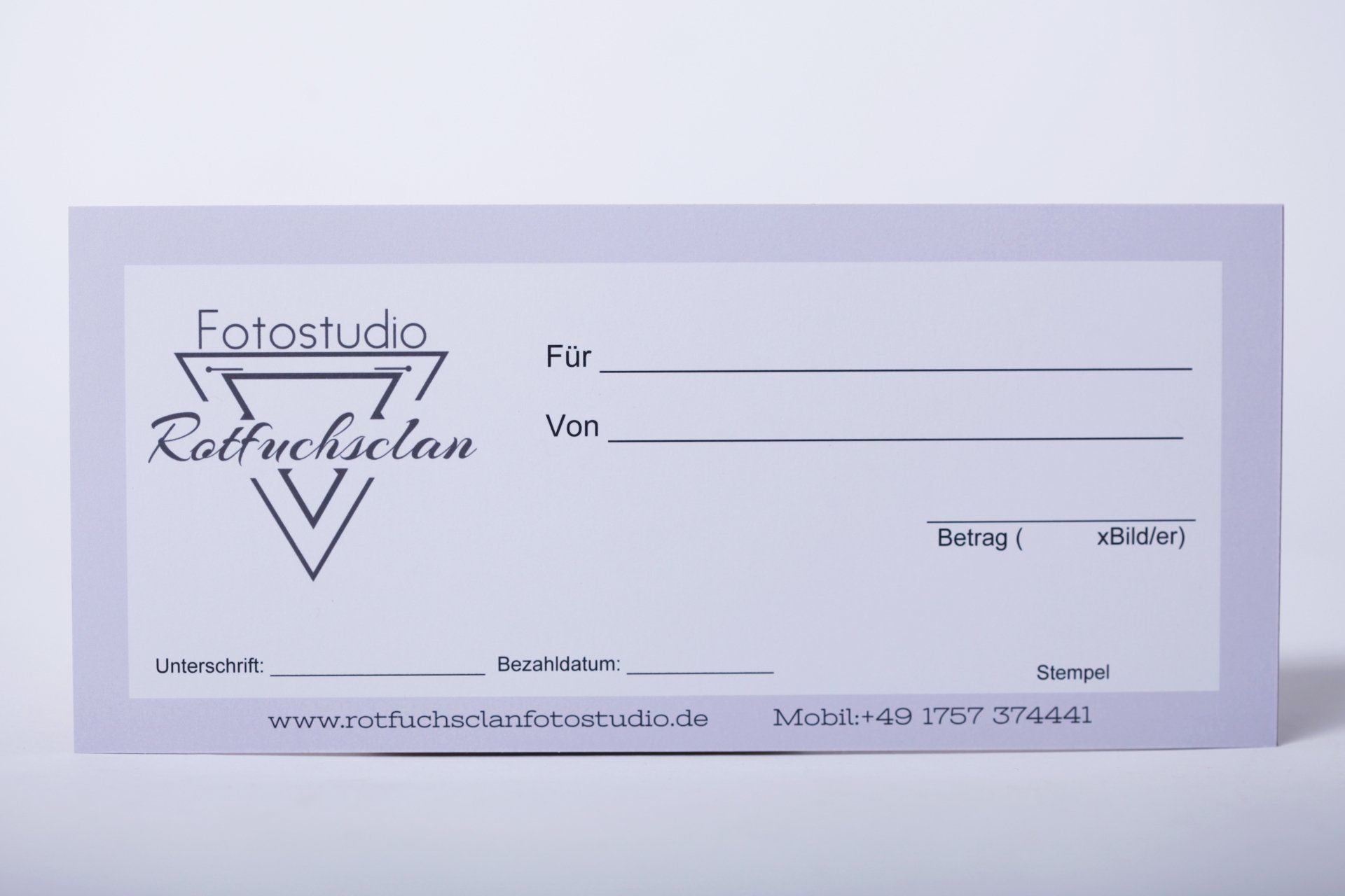 Hinterseite Gutschein