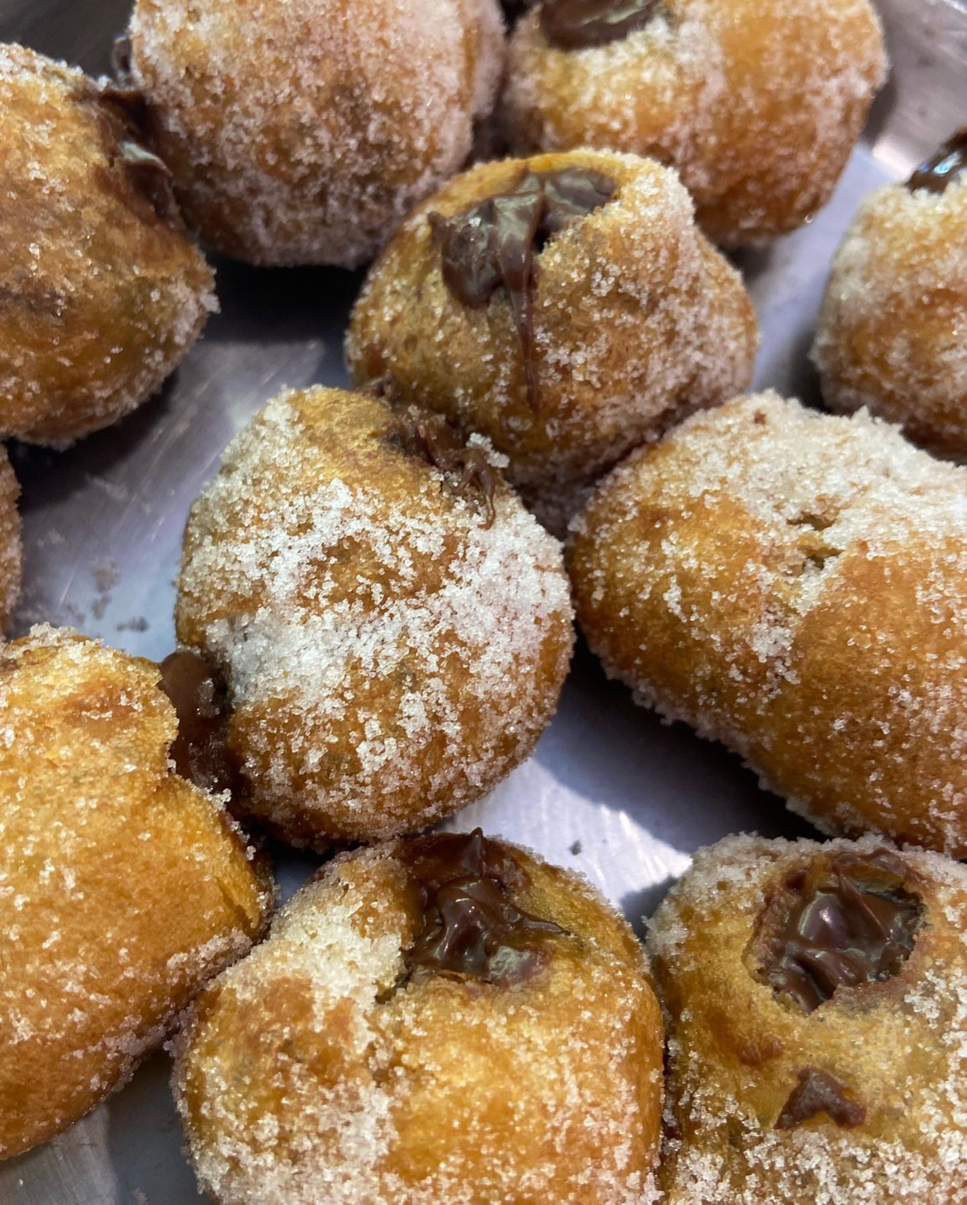 frittelline ripiene di cioccolato