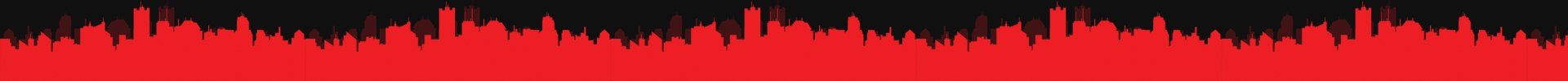A vibrant red horizontal band with a jagged, rough-textured edge against a solid black background.