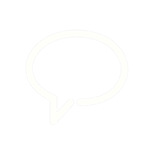 Sprechblasen-Symbol, weiße Umrandung.