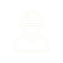 Symbol für einen Bauarbeiter. Person mit Schutzhelm.