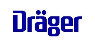 Dräger-Logo in blauer Schrift auf weißem Hintergrund.