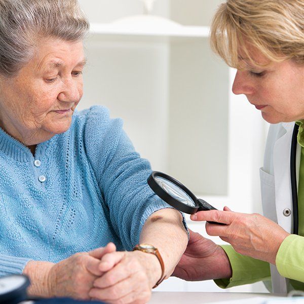 Old Lady Derma Check Up — Covington, GA — Dermatology Center of Newton-Rockdale