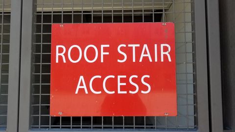 Red sign with