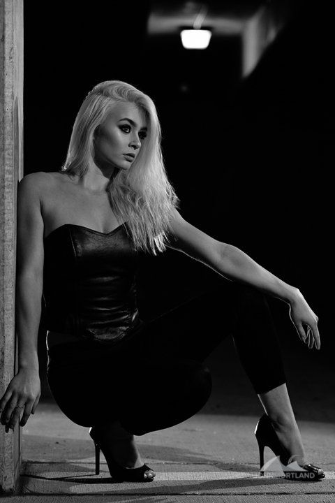 Blonde Model in B&W