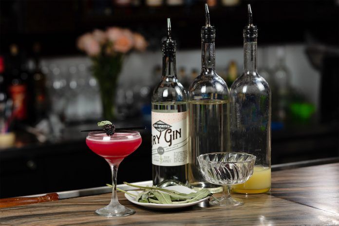 Cocktails at a bar