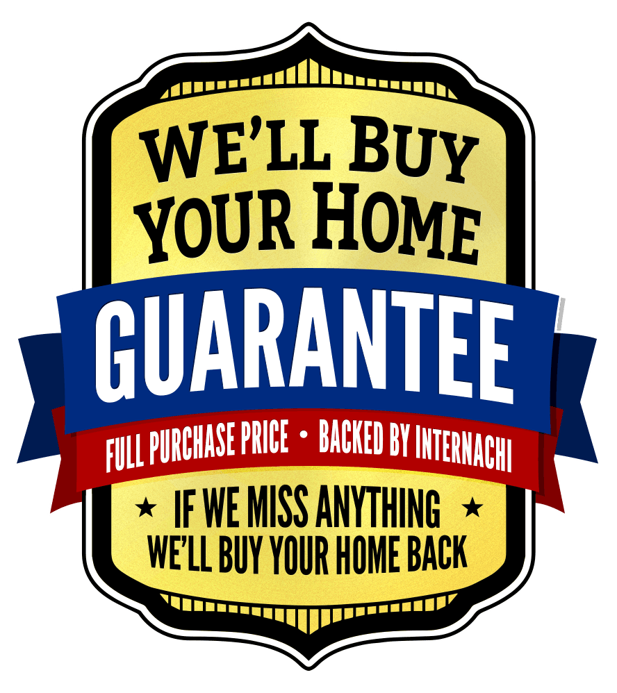 A sign that says we 'll buy your home guarantee