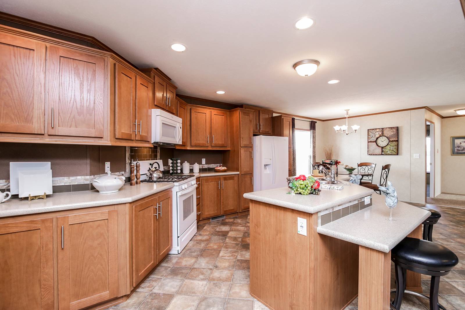 Manufactured home interior kitchen option in Lyndonville, VT