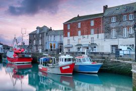 Magnesium Anodes for Fresh Water Winter sunrise overfishing boats at Padstow harbour on the north coast of Cornwall