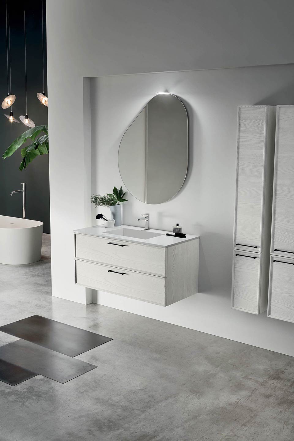 bagno moderno con telaio frassino 5 p1